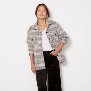 NWT Sanctuary Kira Shacket - L - Herringbone Plaid